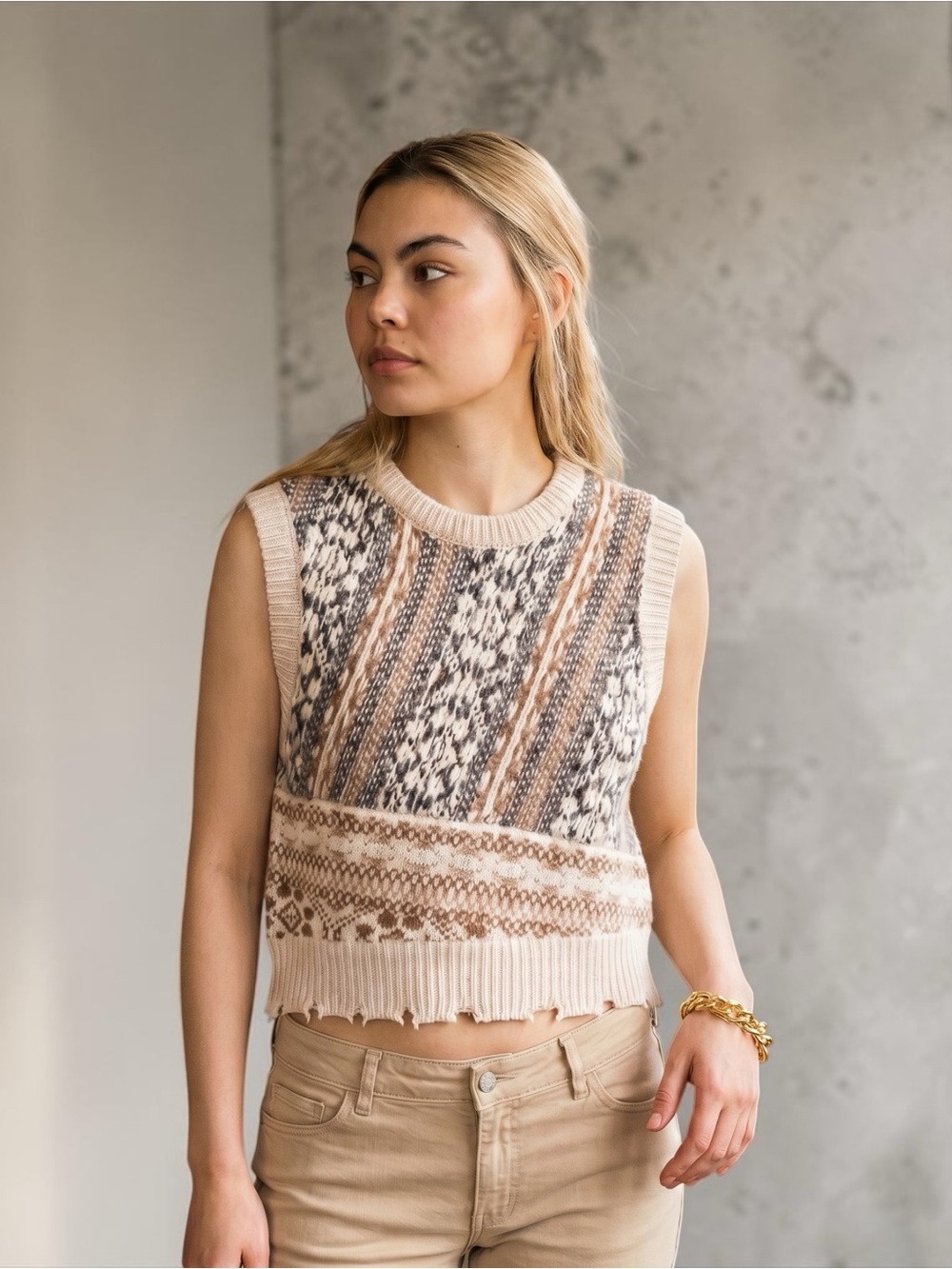 NWOT:  Rag & Bone | Cream Sweater Vest | Size Small Petite